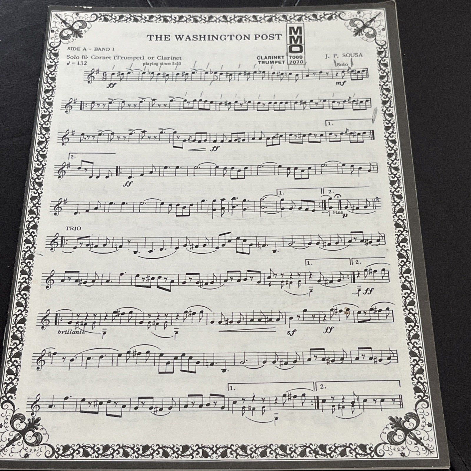 The Stars And Stripes Forever John Phillip Sousa piano sheet music Vintage 1897