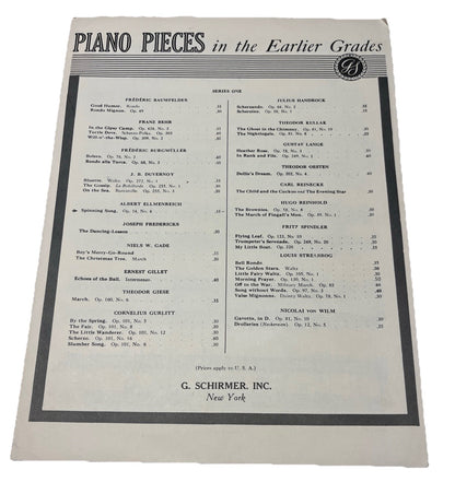 Piano Pieces in the Earlier Grades Spinning Song Op 14 No 4