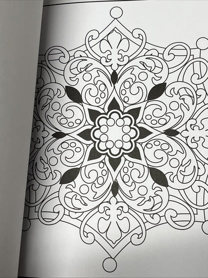 Adult Coloring Book for Stress Relief, Mandala Designs, 64 Design Pages