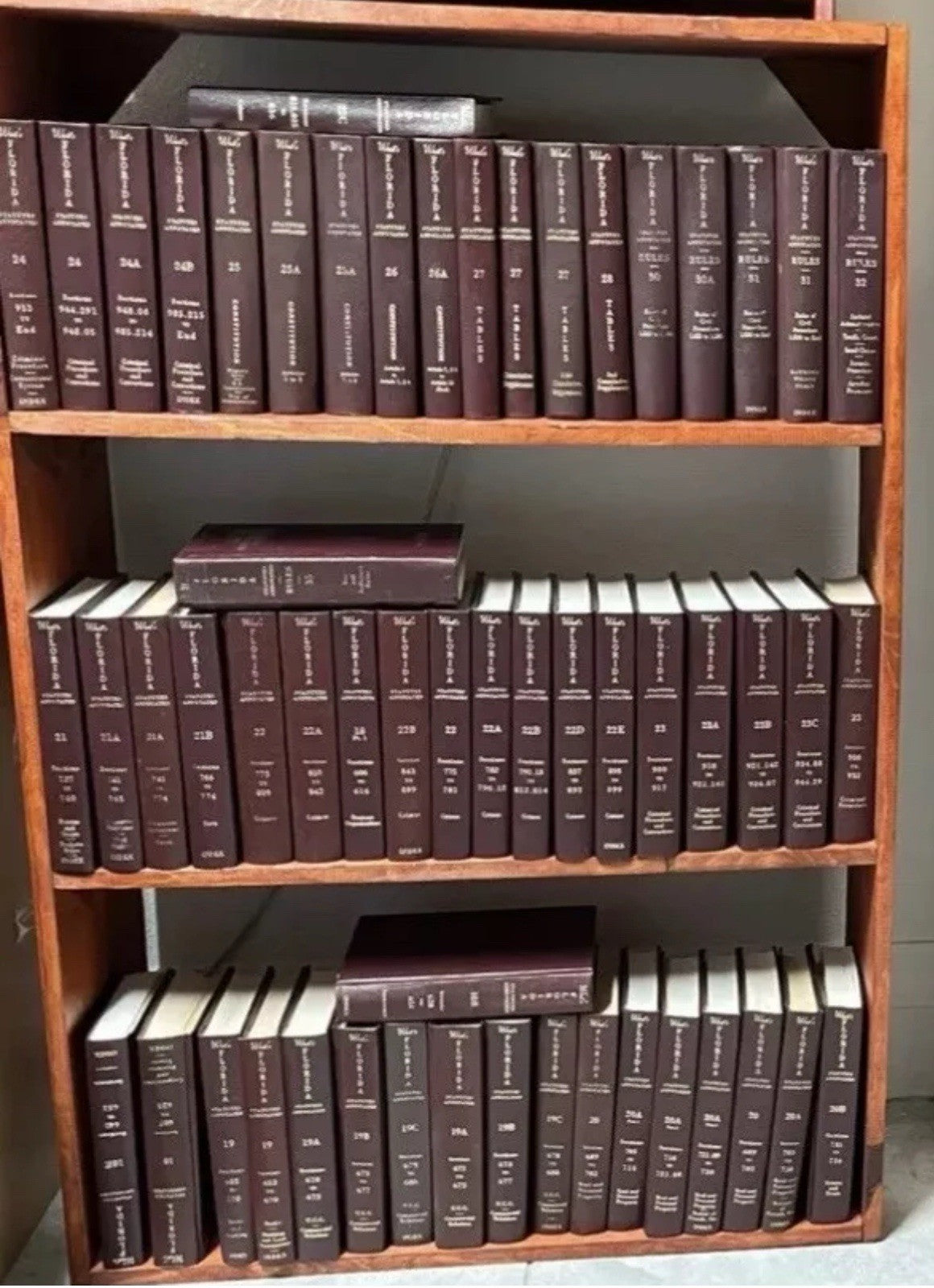 3 Pc Lot Law books ;West’s Florida Statutes Annotated Office Decor, Shef Decor