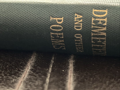 Demeter and Other Poems - Alfred Lord TENNYSON (1892) Acceptable Condition