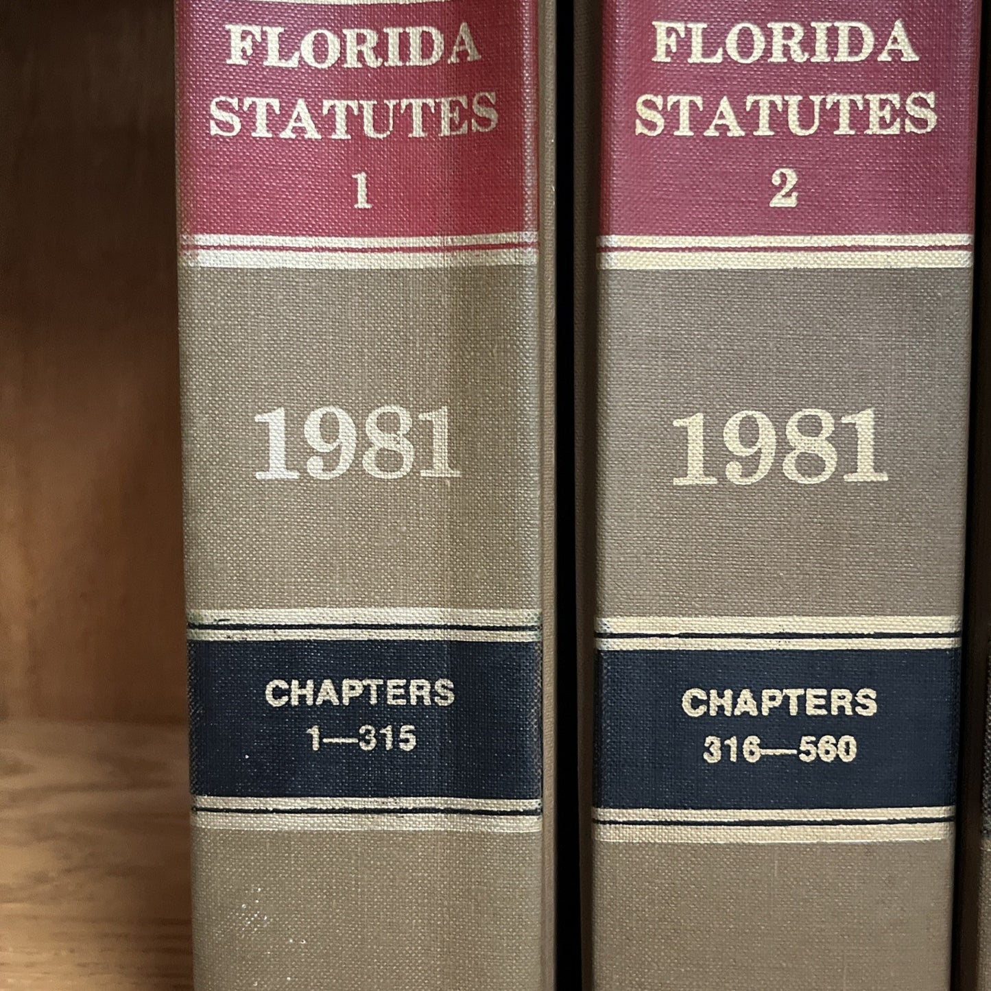 1981 Florida Statutes Book,State of Florida Publication,Legal Reference Book 1-4