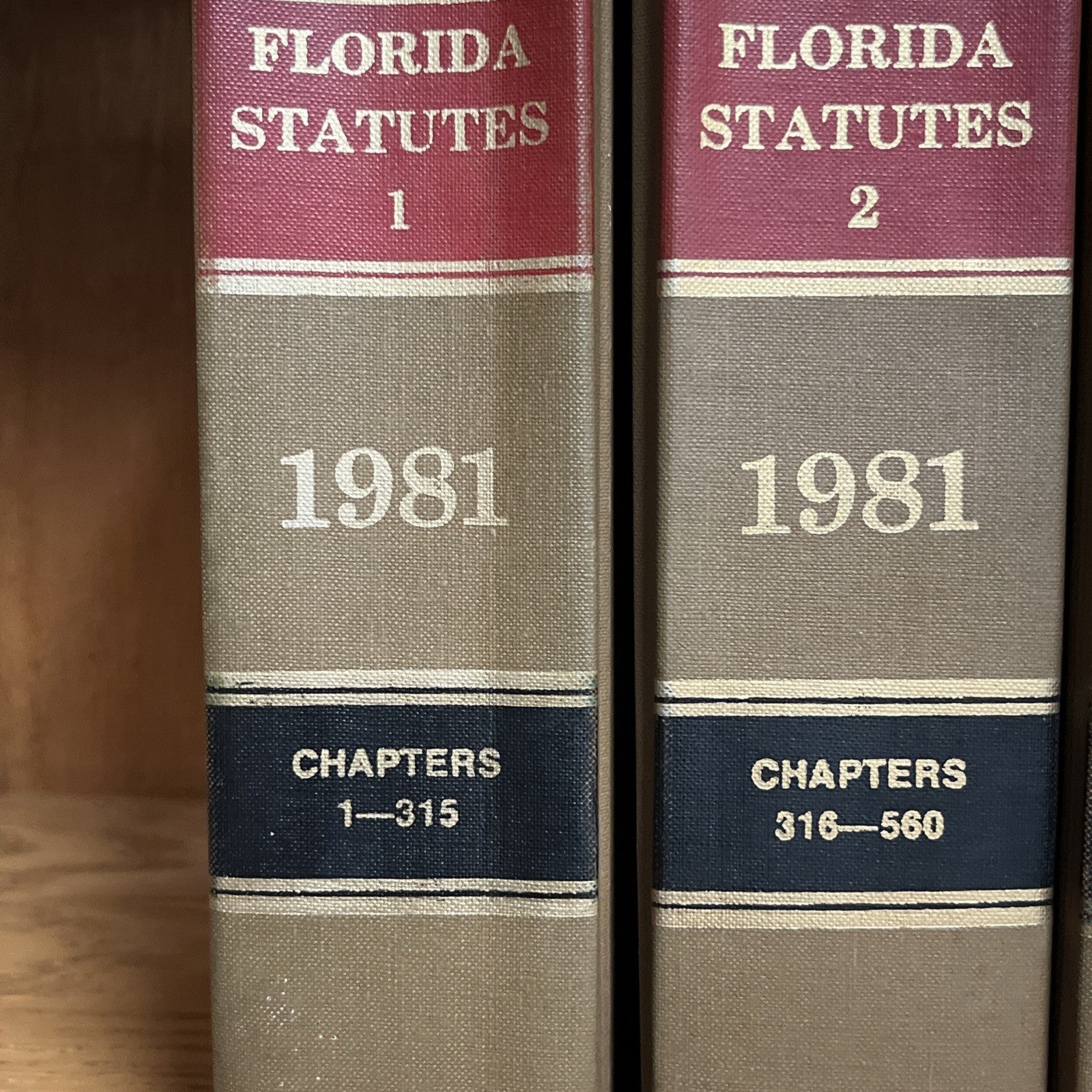 1981 Florida Statutes Book,State of Florida Publication,Legal Reference Book 1-4