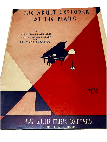 THE ADULT EXPLORER AT THE PIANO STAPLE BOUND – 1937 SHEET MUSIC
