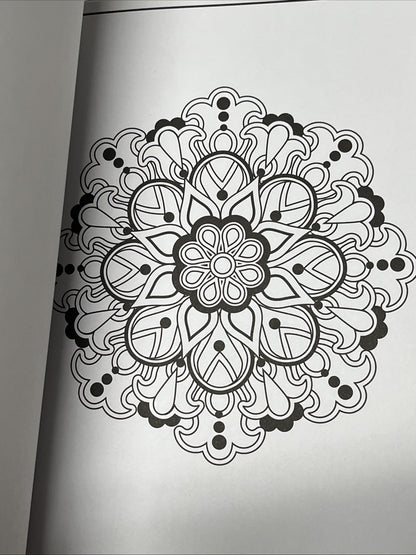 Adult Coloring Book for Stress Relief, Mandala Designs, 64 Design Pages