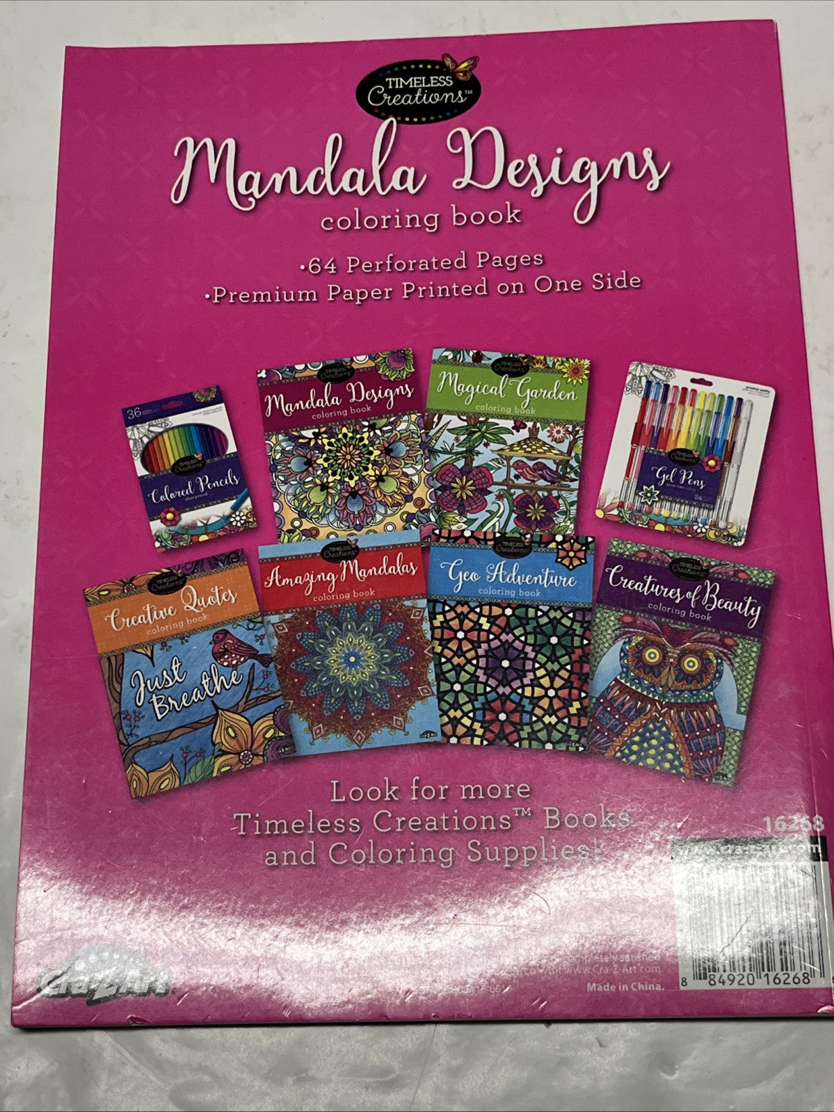 Adult Coloring Book for Stress Relief, Mandala Designs, 64 Design Pages