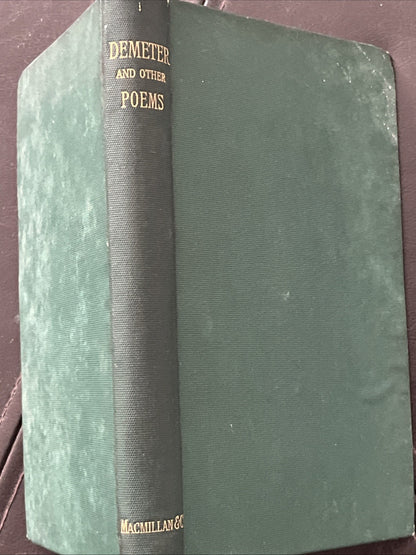 Demeter and Other Poems - Alfred Lord TENNYSON (1892) Acceptable Condition