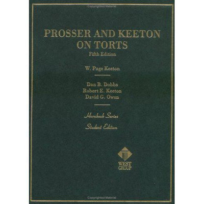 Prosser and Keeton on Torts Fifth Edition Student Edition 1988 Pocket Law Torts